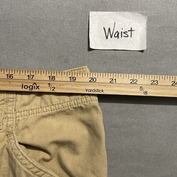 Ralph Lauren Cargo Cropped Pants Plus Size 18W Khaki Utility Outdoors Y2K Baggy - Picture 7 of 10